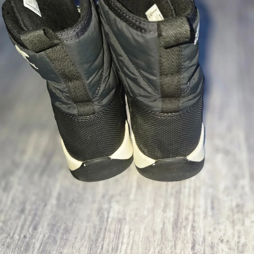 Sorel Whitney‎ II Kids Black Puffer Winter Boots Lace Up Waterproof Youth Size 6